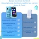 Telefon inteligent, digital, pentru copii 3-10ani, ecran tactil de 2,4 inch, camera dubla, jocuri educative, foto si video, functii multiple, suporta card de 32GB, moale si durabil, 300000pixeli, baterie puternica de 800mAh, albastru