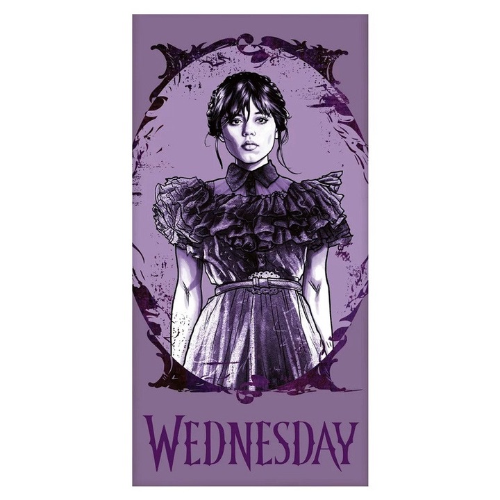 Хавлиена кърпа Wednesday лилава 70х140см