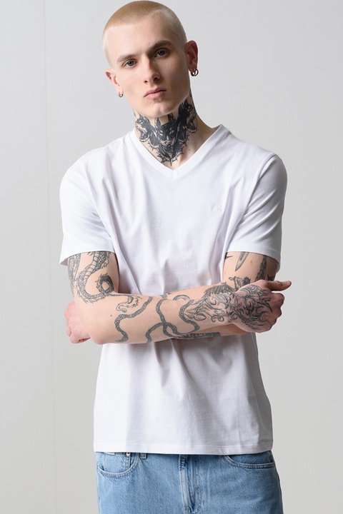 CALVIN KLEIN JEANS, Normál fazonú egyszínű póló, S