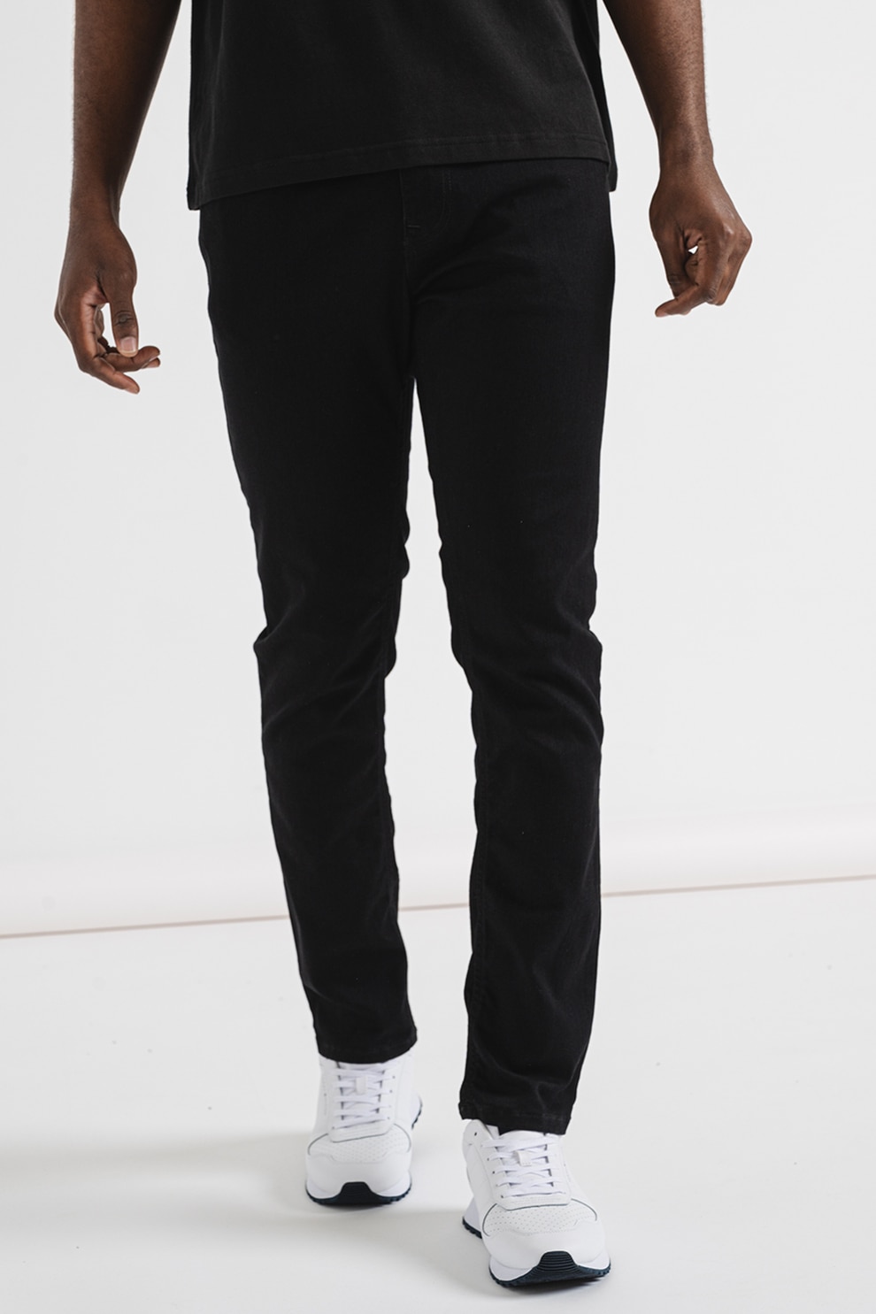 Tommy Jeans, Blugi slim-fit cu croiala conica Austin, Negru, W32-L32