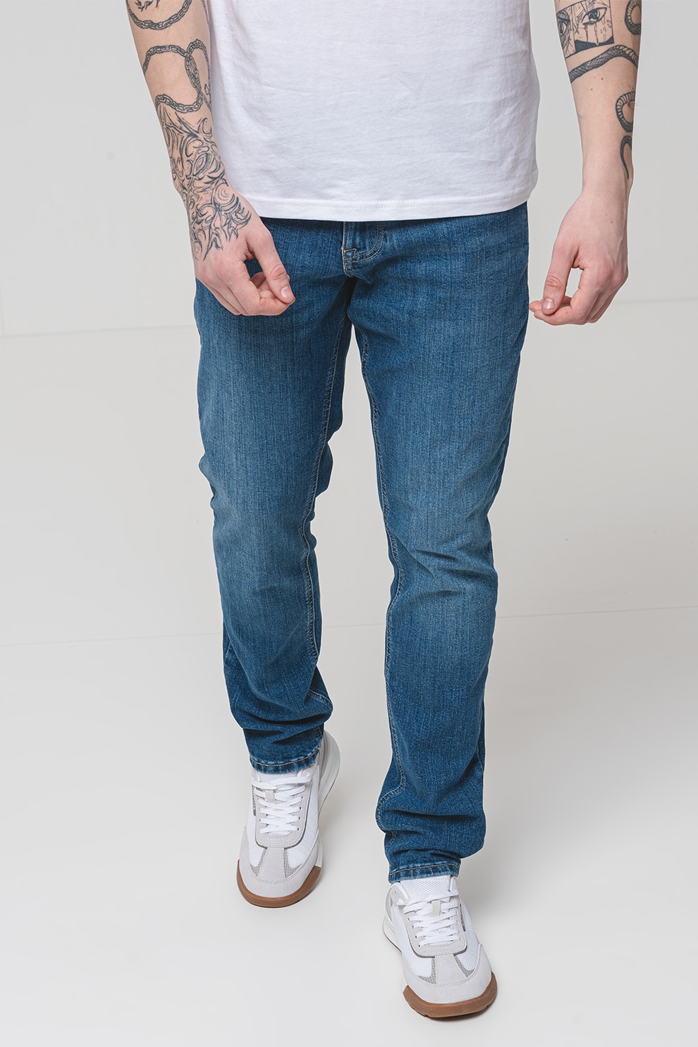 Tommy Jeans, Blugi slim fit Scanton, Albastru inchis, W31-L32