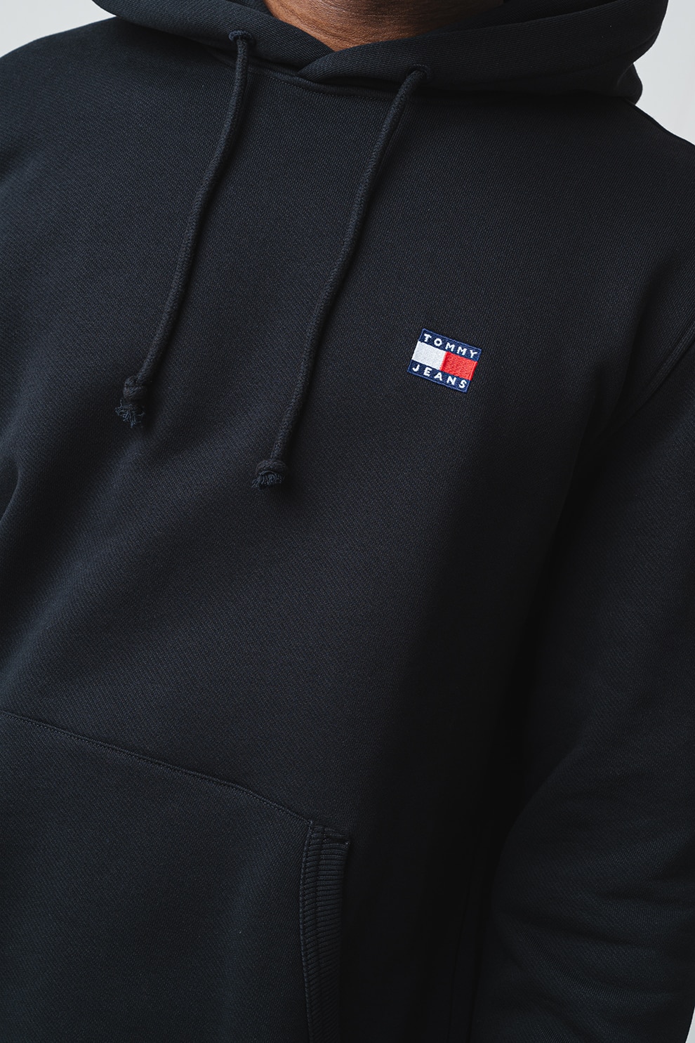 Tommy Jeans, Hanorac regular fit cu buzunar kangaroo, Rosu, Alb