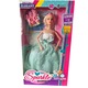 Papusa KOMAZI® cu rochie de printesa si sandale roz, 3 ani+