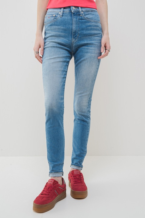 Tommy Jeans, Blugi slim fit, Albastru lavanda, W30-L30