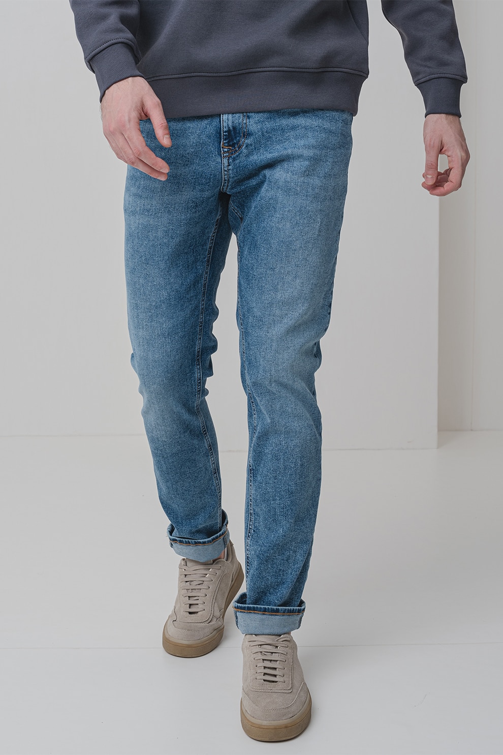 Tommy Jeans, Blugi slim fit cu model cu 5 buzunare, Albastru, W33-L32