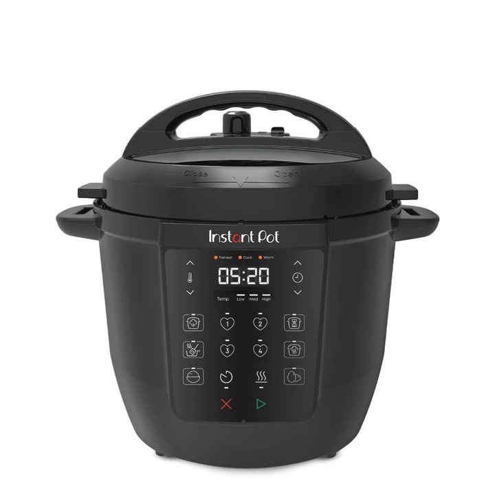 Instant Brands Inc. Мултифункционална готварска печка Instant Pot Rio 6, 1000 W, 7 предварително зададени програми, Обем 5,7 литра, Подвижен капак, Ръчна функция, Неръждаема стомана/черен