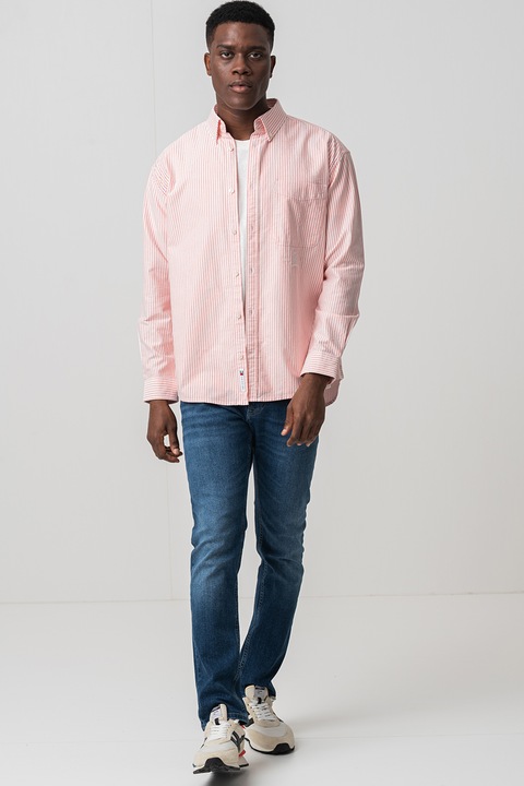 Tommy Jeans, Camasa Oxford relaxed fit, Roz deschis, S