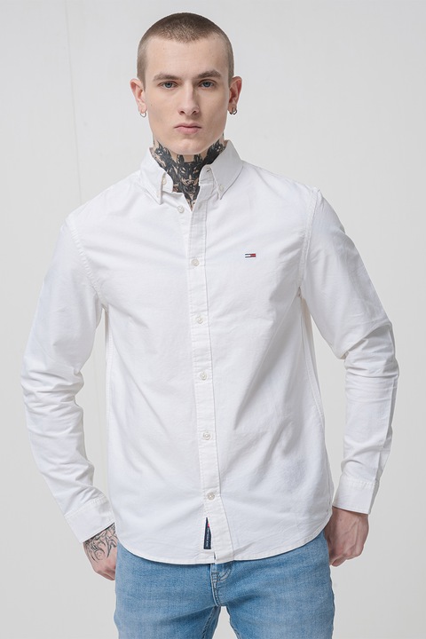 Tommy Jeans, Normál fazonú oxford ing, Fehér