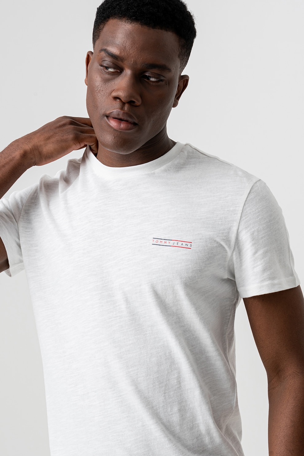 Tommy Jeans, Tricou regular-fit cu imprimeu logo, Rosu, Crem, Bleumarin, M
