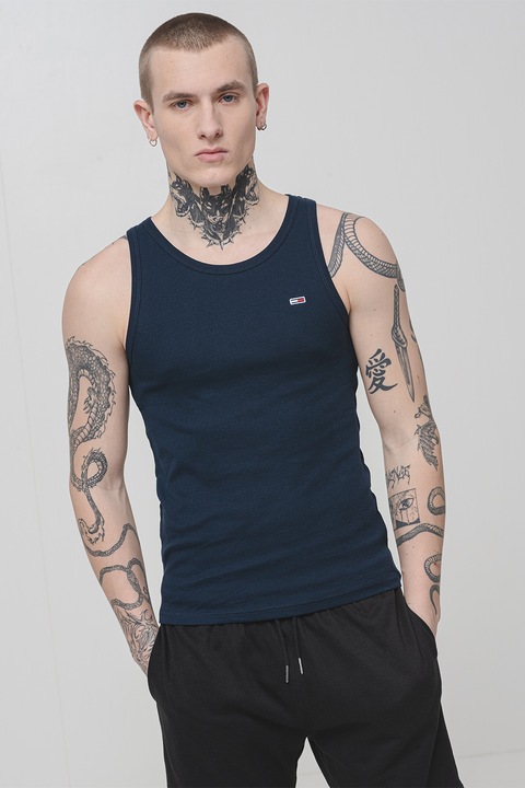 Tommy Jeans, Екстра слим топ - 2 броя, Бял, Ултрамарин синьо, M