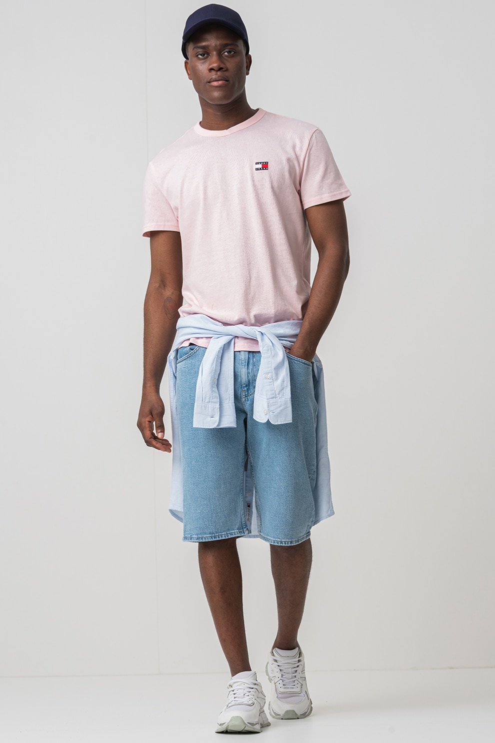 Tommy Jeans, Tricou din bumbac cu decolteu la baza gatului, 2XL