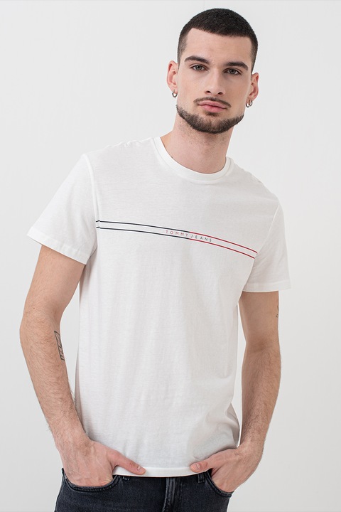 Tommy Jeans, Set de tricouri slim-fit - 2 Piese, Rosu, Negru, Alb optic, S