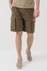 CALVIN KLEIN JEANS, Pantaloni scurti din amestec de bumbac cu talie elastica, Verde feriga