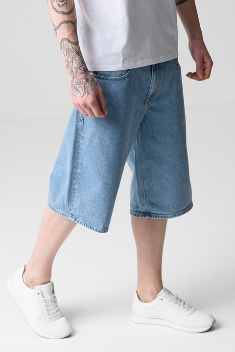 CALVIN KLEIN JEANS, Blugi scurti lejeri, Albastru deschis melange, 32