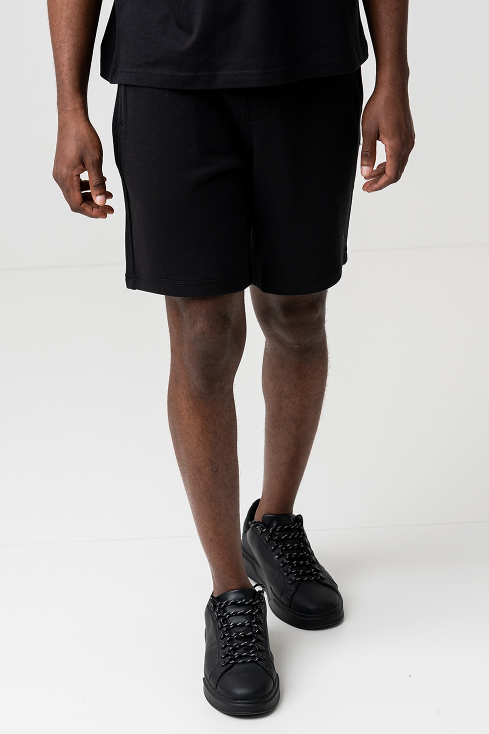 CALVIN KLEIN JEANS, Bermude relaxed fit cu buzunare laterale, Negru, M