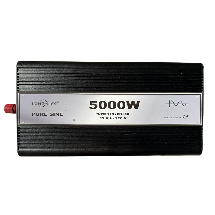 Инвертор 5000 W, чиста синусоида, 12 V - 220 V за автомобили и соларни панели, европейски контакт, USB порт, безжично дистанционно управление, ТИР, камион, автобус, каравана, кемпер, тестван с осцилоскоп, лодка, независима къща