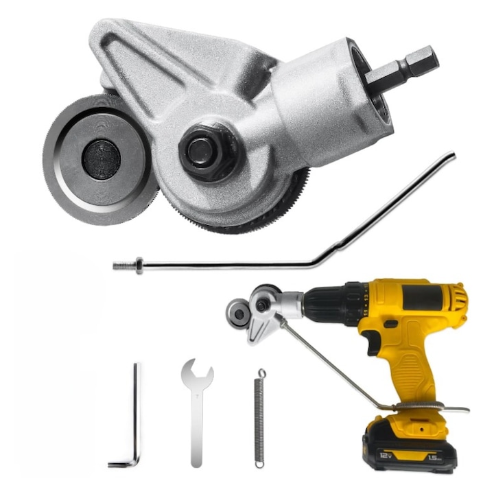 Set adaptor masina de gaurit pentru taiat tabla din otel, cupru, aluminiu, fier