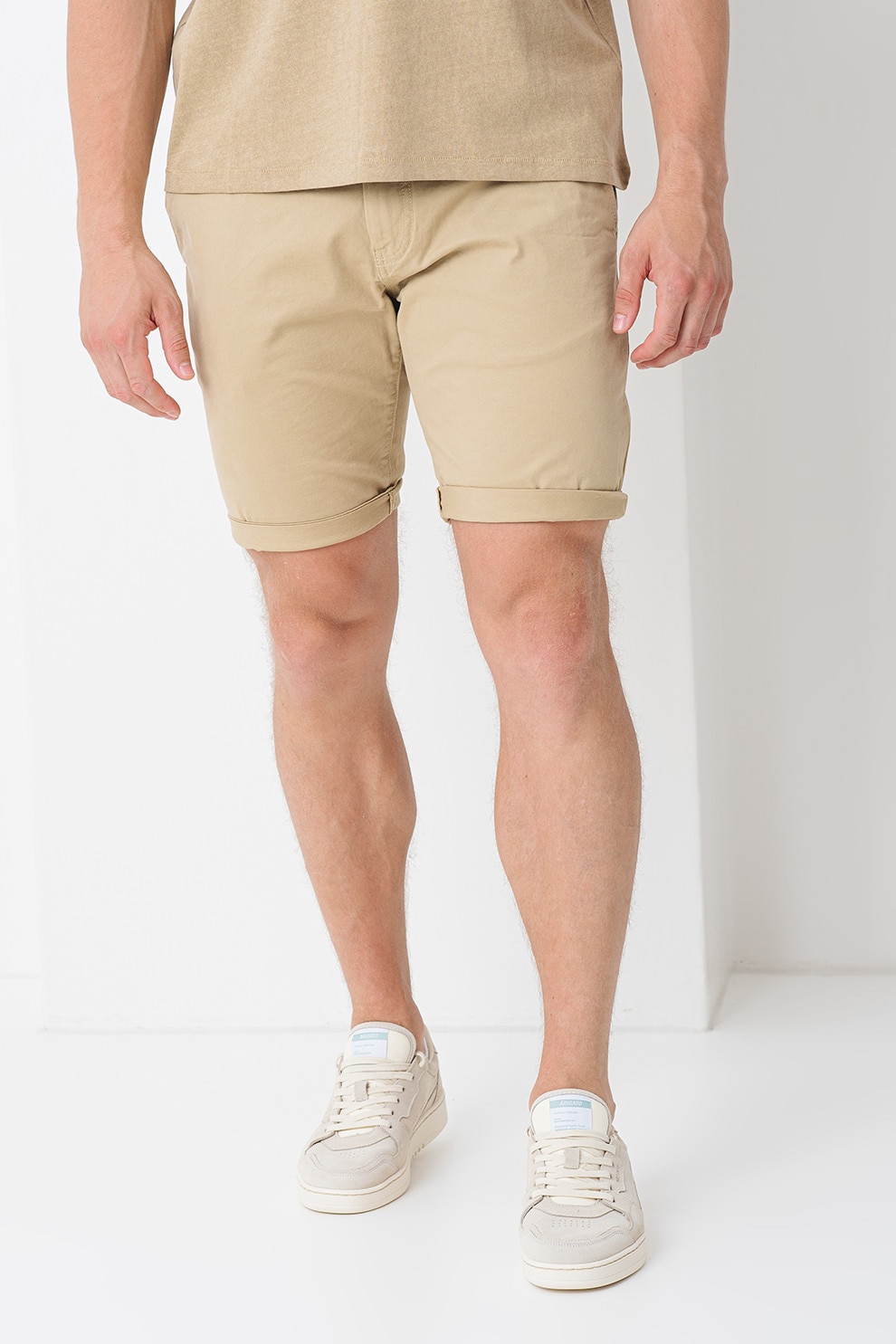 Tommy Jeans, Pantaloni scurti chino, Bej deschis, 33