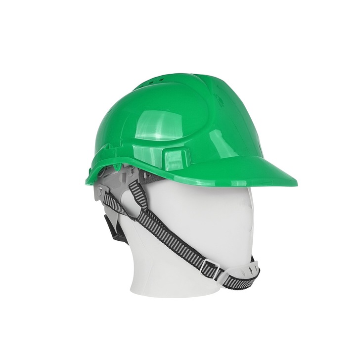Casca de protectie reglabila, reglare marime 53-62 cm, verde, Geko G90038