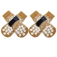 Sosete anti-derapante pentru caini MWAOWM, prevenire lins, material elastic, marime M