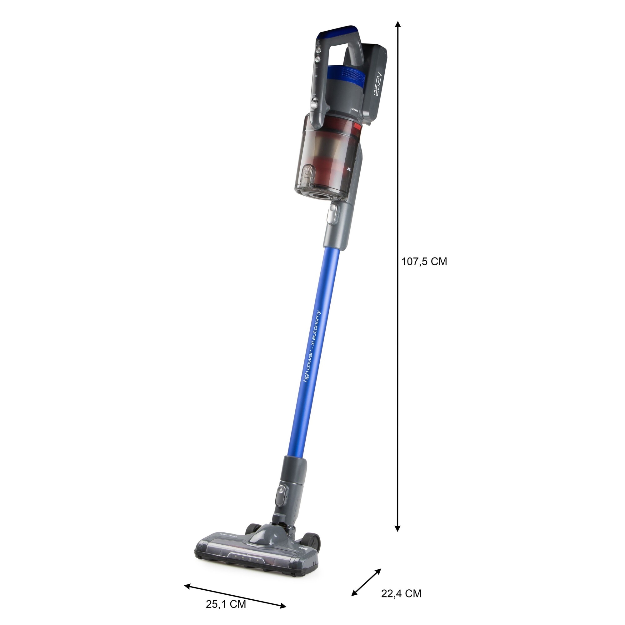Aspirator vertical 2 in 1 Domo DO1103SV, 0.6L, 25.2V, 45 minute