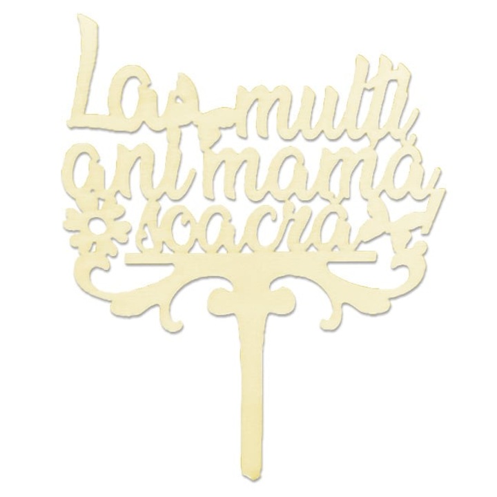 Topper, Ornament Decorativ din lemn "La multi ani, mama soacra!", Velve