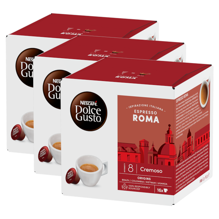 Кафе капсули Nescafe Dolce Gusto Roma, 3 х 16 капсули, 297.6 гр