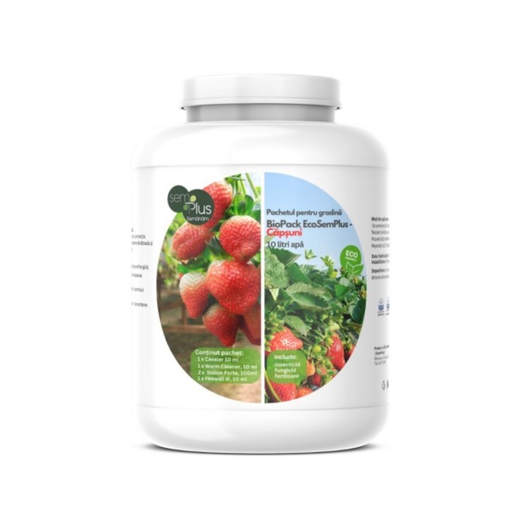 Pachetul pentru gradina BioPack EcoSemPlus-Capsuni, 10 litri de apa
