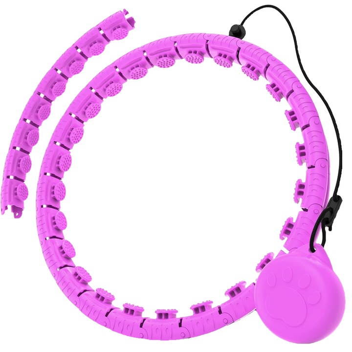 Cerc de exercitii cu 32 de linkuri, echipament de fitness, roz, 66 inch