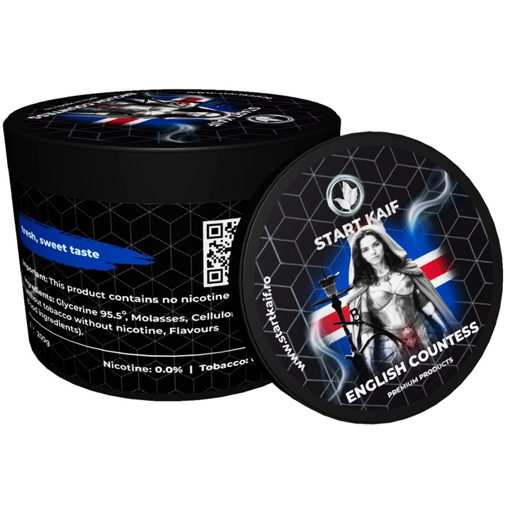 Aroma Narghilea StartKaif, English Countess, din celuloza, fara nicotina sau tutun, 200g
