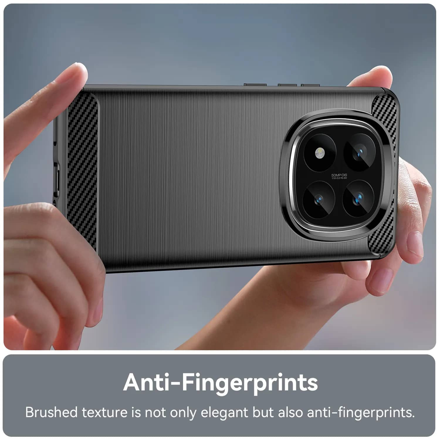 Husa pentru Xiaomi Redmi Note 14 Pro+ Plus Carbon Liquid Silicone negru