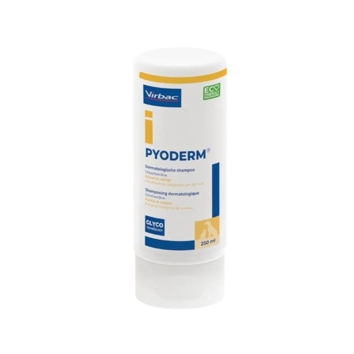 Sampon pentru caini si pisici cu clorhexidina, Virbac Pyoderm, 250 ml