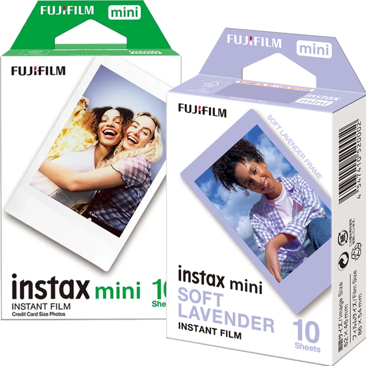 Комплект мини филми Fujifilm Instax, Бял, 1x10, С мини филм Lavander 1x10