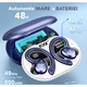 Casti wireless sport, GymSmart ElectroZed®️, alergare anularea zgomotului integrata microfon conectare automata,3D HiFi stereo autonomie 48 or, Bluetooth 5.3 buton tactil, Rezistente la apa IPX7 compatibilitate universala, ear, BudsPro Flexibile, albastru