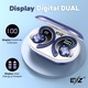 Casti wireless sport, GymSmart ElectroZed®️, alergare anularea zgomotului integrata microfon conectare automata,3D HiFi stereo autonomie 48 or, Bluetooth 5.3 buton tactil, Rezistente la apa IPX7 compatibilitate universala, ear, BudsPro Flexibile, albastru