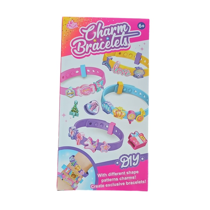 Set de creat bratari cu margele, Multicolor, Meisi