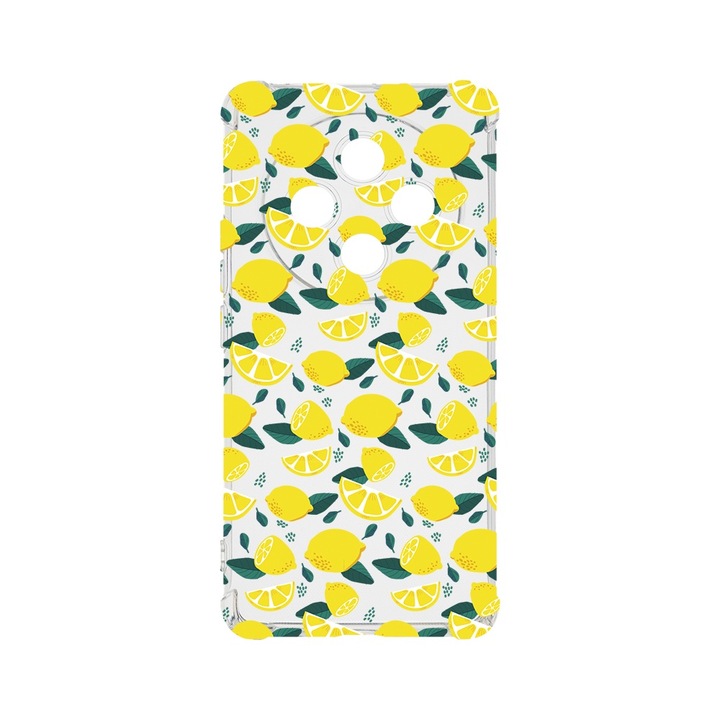 BestCase Anti Shock 1.5MM telefontok, kompatibilis modell Xiaomi Redmi 14C, Lemon Pattern, Air Cushion Technology, AS 1436