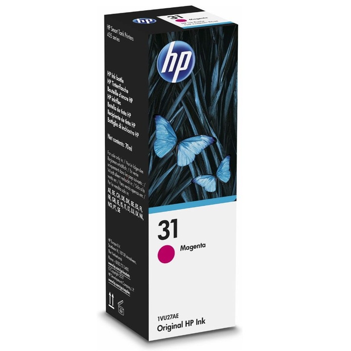 Cartus cerneala HP 1VU27AE, nr. 31, 70ml, acoperire 8.000 pagini Magenta