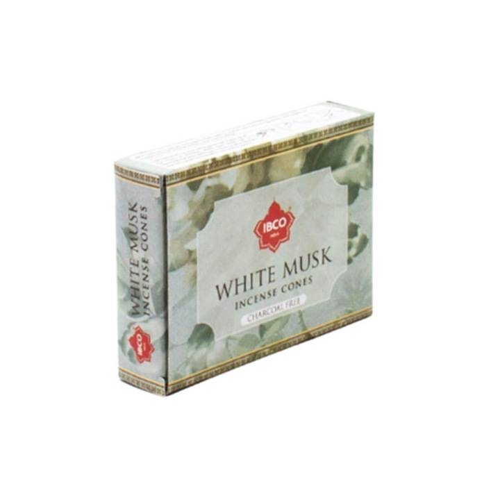 Conuri parfumate Aroma Land, rasina, mosc alb, cutie 10 bucati