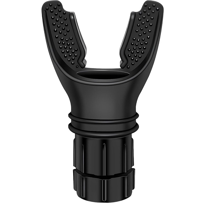 Уред за дихателни тренировки и белодробен капацитет, VITALOZeN, кардио оборудване за сърдечно-съдово здраве и спортна издръжливост, идеален за футбол, плуване, бягане, регулируемо ниво, Черен