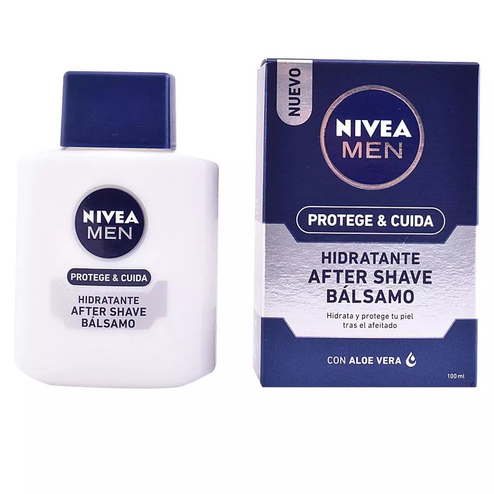 Hidratáló borotválkozás utáni balzsam minden bőrtípusra, Nivea Men Protege & Cuida, 100 ml