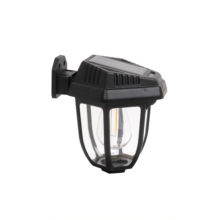 Lampa solară de perete cu detaliul senzorului de mișcare.