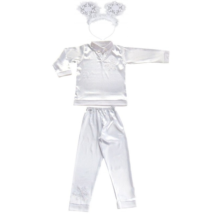 Gyerek parti jelmez Snowflake hópehely fejpánttal, Funny Party Shop®, 6-7 éves korig