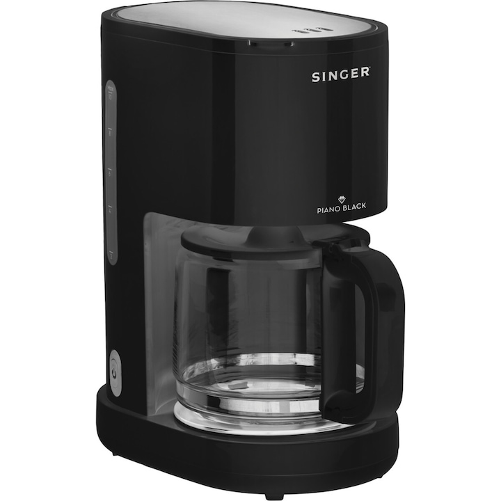 Filtru de cafea Singer CM-1000 PBL, 1000W, 1.25lt, 25 x 17 x 32 cm, Negru