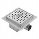 Rigola De Dus, Rea, Dots, Material Otel Inoxidabil Aisi 304, Reglare Inaltime Scurgere 64 mm 84 mm, Filtru Detasabil Pentru Impuritati, Acces Usor La Sifon, 15 x 15 cm, Argintiu