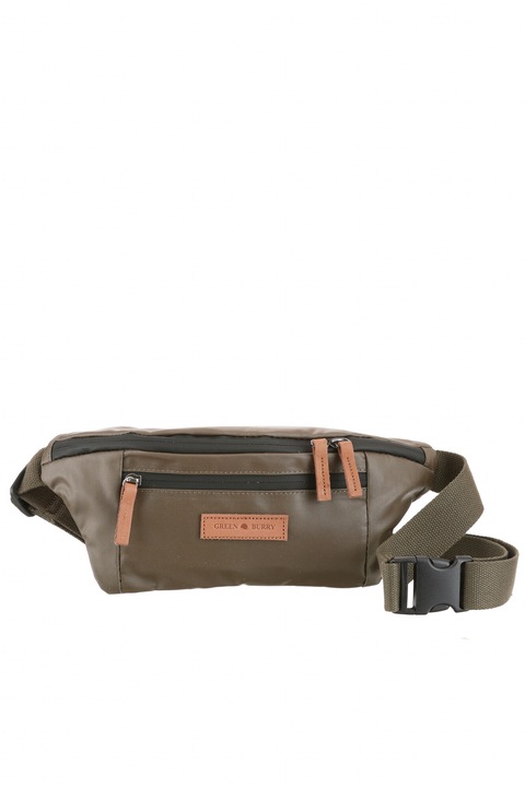Kézitáska típusú férfi válltáska, Greenburry, 100% pamut, "Aviator Waterproof", 33x14cm, Olive