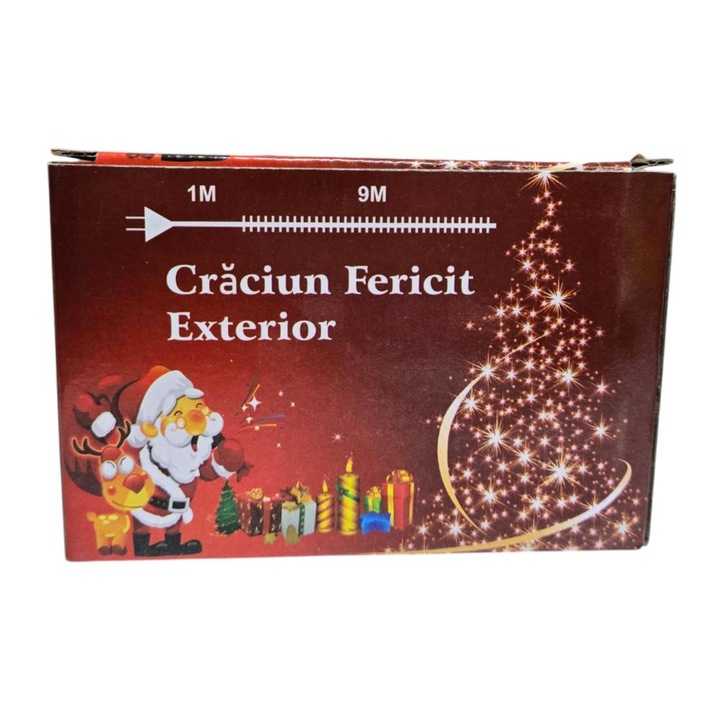 Instalatie 100 led multicolor, jocuri de lumini 10 m