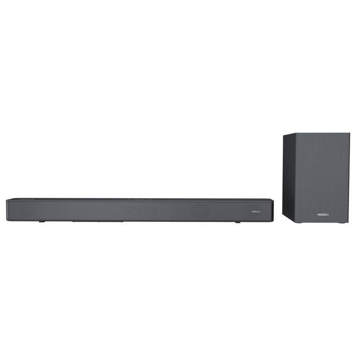 Soundbar HORIZON Acustico HAV-S2630W, 2,1 csatornás, 110 W, vezeték nélküli mélynyomó, titánszürke