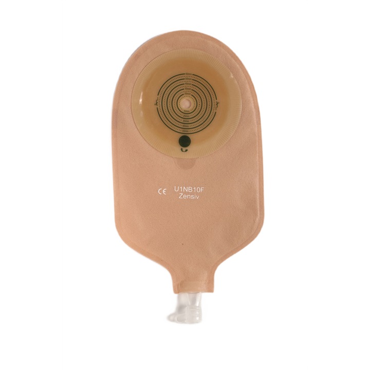 Punga de urostomie ZenSiv 15-60mm, unitara, opaca, cu fereastra de vizitare continut (transparenta)