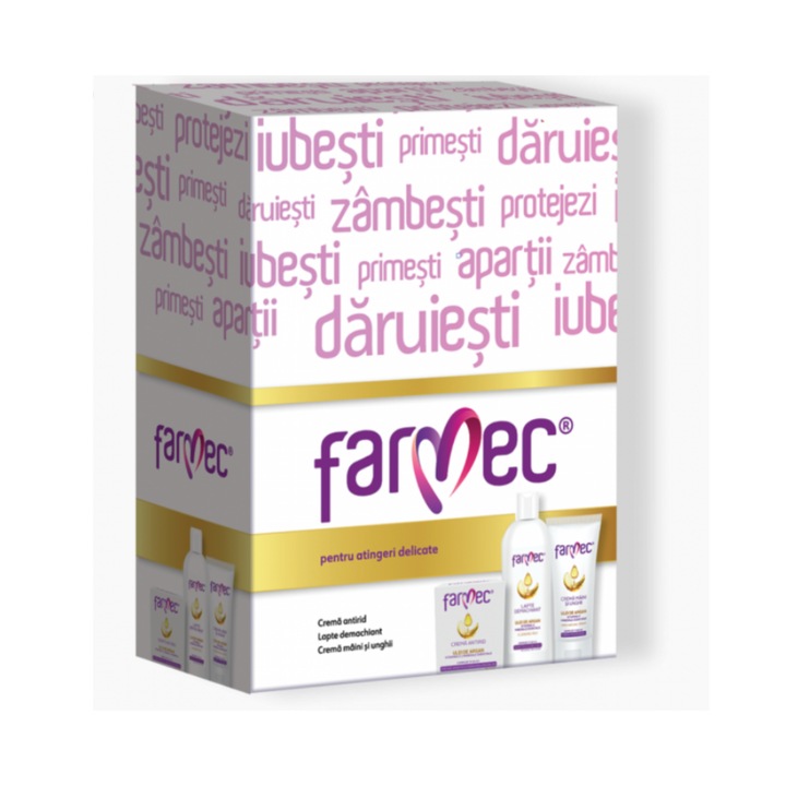 Charm Box: ránctalanító krém 50 ml, arctisztító tej 150 ml és kéz- és körömkrém argánolajjal 100 ml